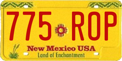NM license plate 775ROP