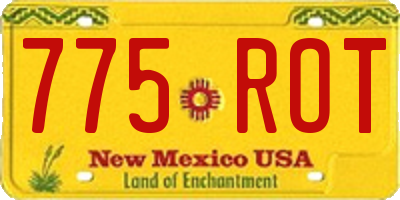 NM license plate 775ROT