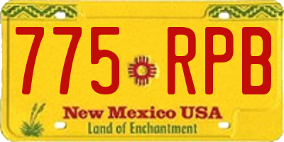 NM license plate 775RPB