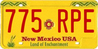 NM license plate 775RPE