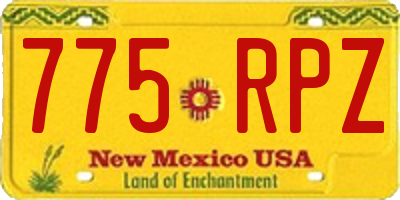 NM license plate 775RPZ