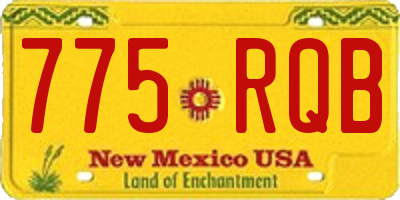 NM license plate 775RQB