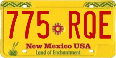 NM license plate 775RQE