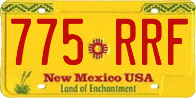 NM license plate 775RRF