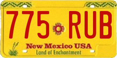 NM license plate 775RUB