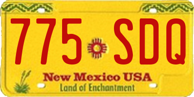 NM license plate 775SDQ