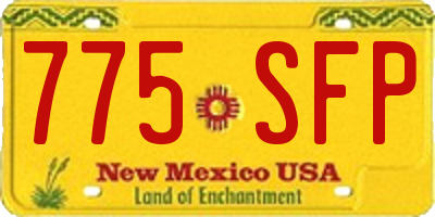 NM license plate 775SFP