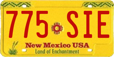 NM license plate 775SIE