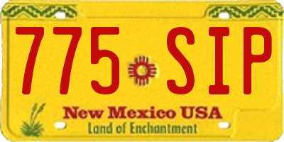 NM license plate 775SIP