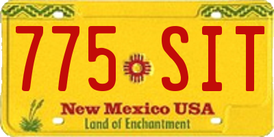 NM license plate 775SIT