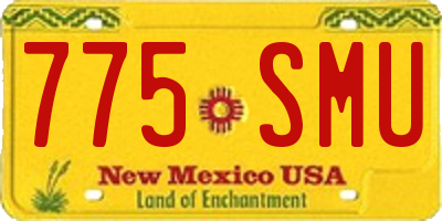 NM license plate 775SMU