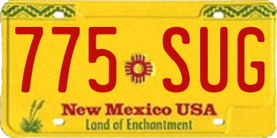 NM license plate 775SUG