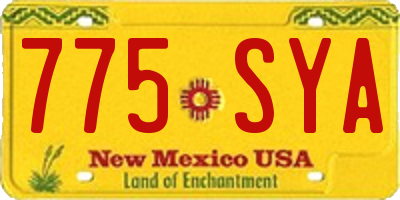 NM license plate 775SYA