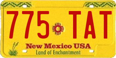NM license plate 775TAT