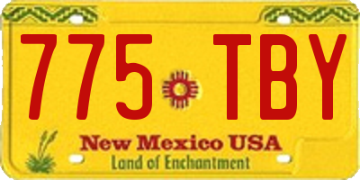 NM license plate 775TBY