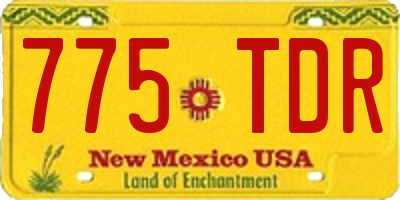 NM license plate 775TDR
