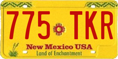 NM license plate 775TKR