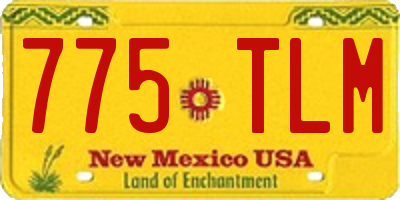 NM license plate 775TLM