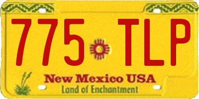 NM license plate 775TLP