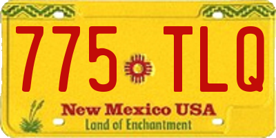NM license plate 775TLQ