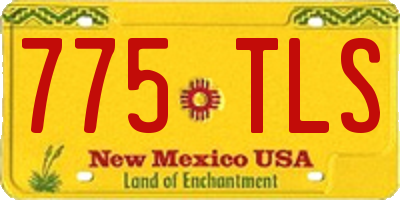 NM license plate 775TLS