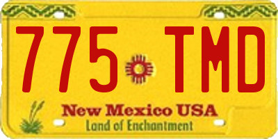 NM license plate 775TMD