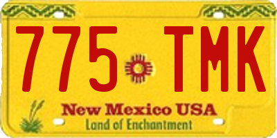 NM license plate 775TMK