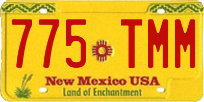 NM license plate 775TMM