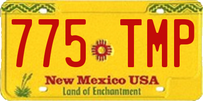 NM license plate 775TMP