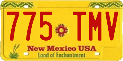 NM license plate 775TMV