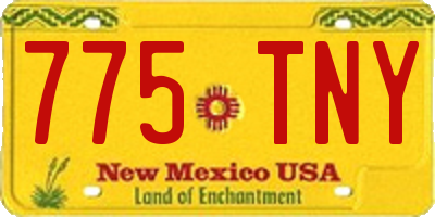 NM license plate 775TNY