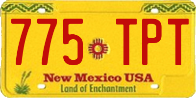 NM license plate 775TPT