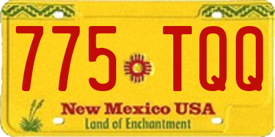 NM license plate 775TQQ