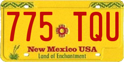 NM license plate 775TQU