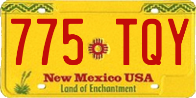 NM license plate 775TQY