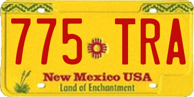 NM license plate 775TRA