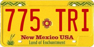 NM license plate 775TRI