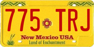 NM license plate 775TRJ