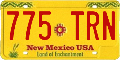 NM license plate 775TRN