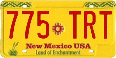 NM license plate 775TRT