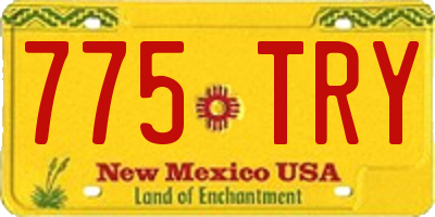 NM license plate 775TRY