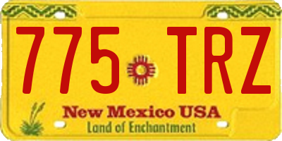 NM license plate 775TRZ