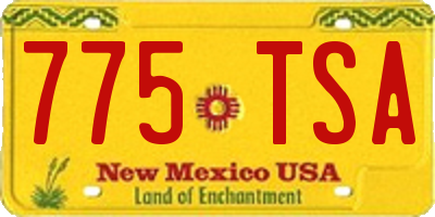 NM license plate 775TSA