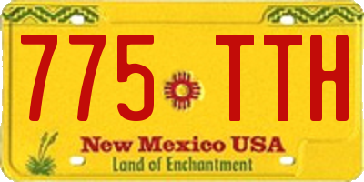 NM license plate 775TTH