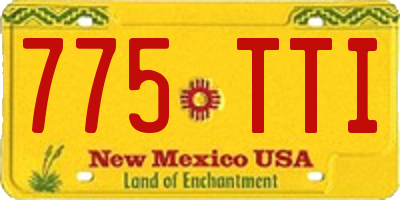 NM license plate 775TTI