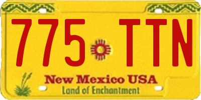 NM license plate 775TTN