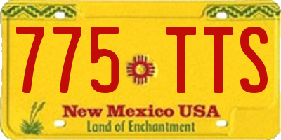 NM license plate 775TTS