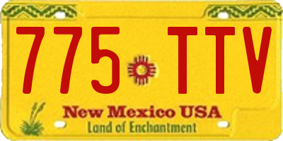 NM license plate 775TTV