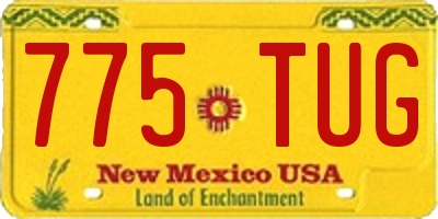 NM license plate 775TUG