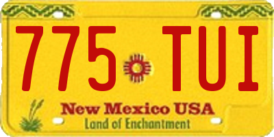NM license plate 775TUI